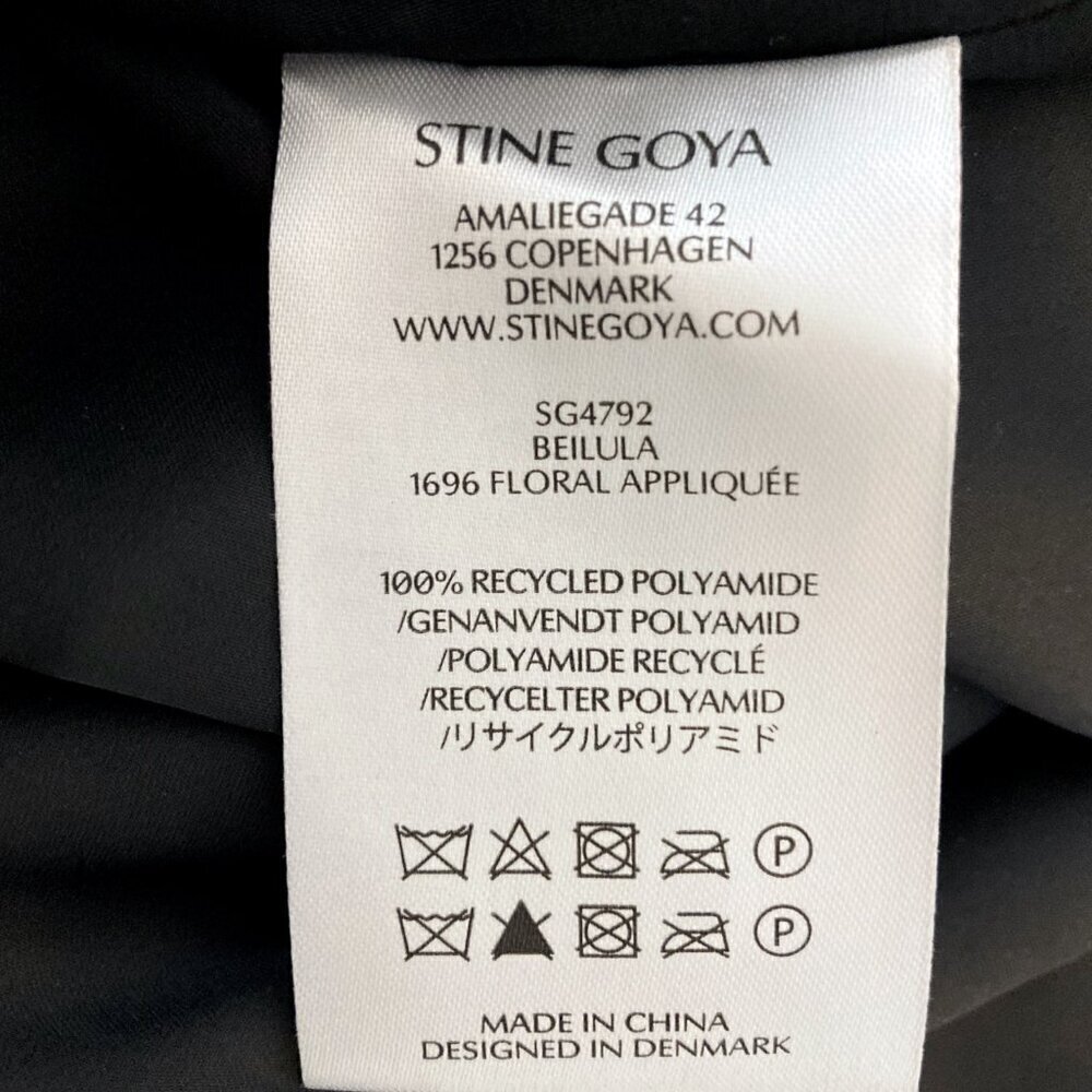 STINE GOYA Beilula Off Shoulder 3D Flower Midi Dress Crystal Garden Blue Denmark - Picture 13 of 16